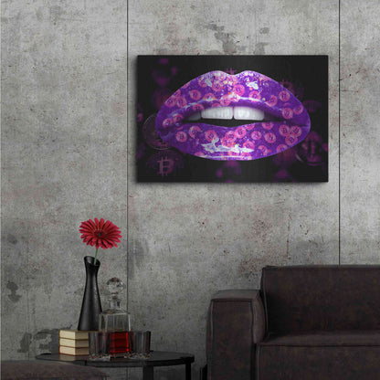 Luxe Metal Art 'Bitcoin Milkshake Amethyst' by Metal Wall Art,36x24