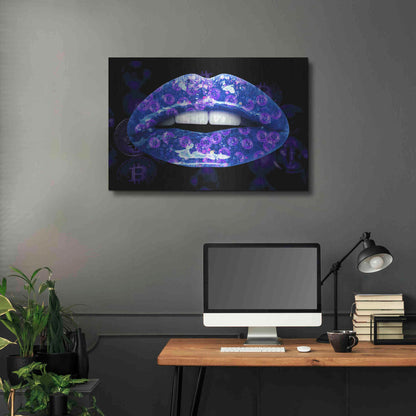Luxe Metal Art 'Bitcoin Milkshake Sapphire' by Metal Wall Art,36x24