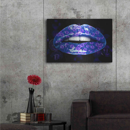 Luxe Metal Art 'Bitcoin Milkshake Sapphire' by Metal Wall Art,36x24