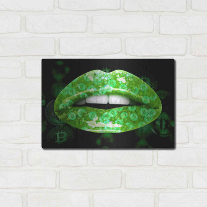 Luxe Metal Art 'Bitcoin Milkshake Shamrock' by Metal Wall Art,16x12