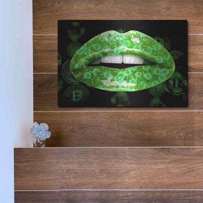 Luxe Metal Art 'Bitcoin Milkshake Shamrock' by Metal Wall Art,16x12