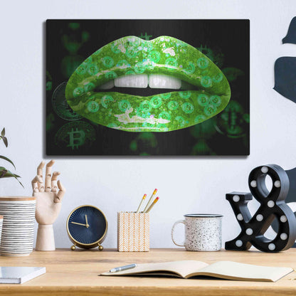 Luxe Metal Art 'Bitcoin Milkshake Shamrock' by Metal Wall Art,16x12