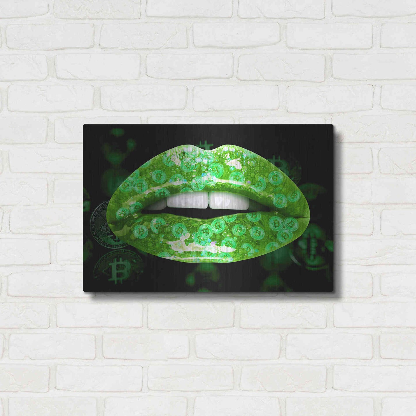Luxe Metal Art 'Bitcoin Milkshake Shamrock' by Metal Wall Art,24x16