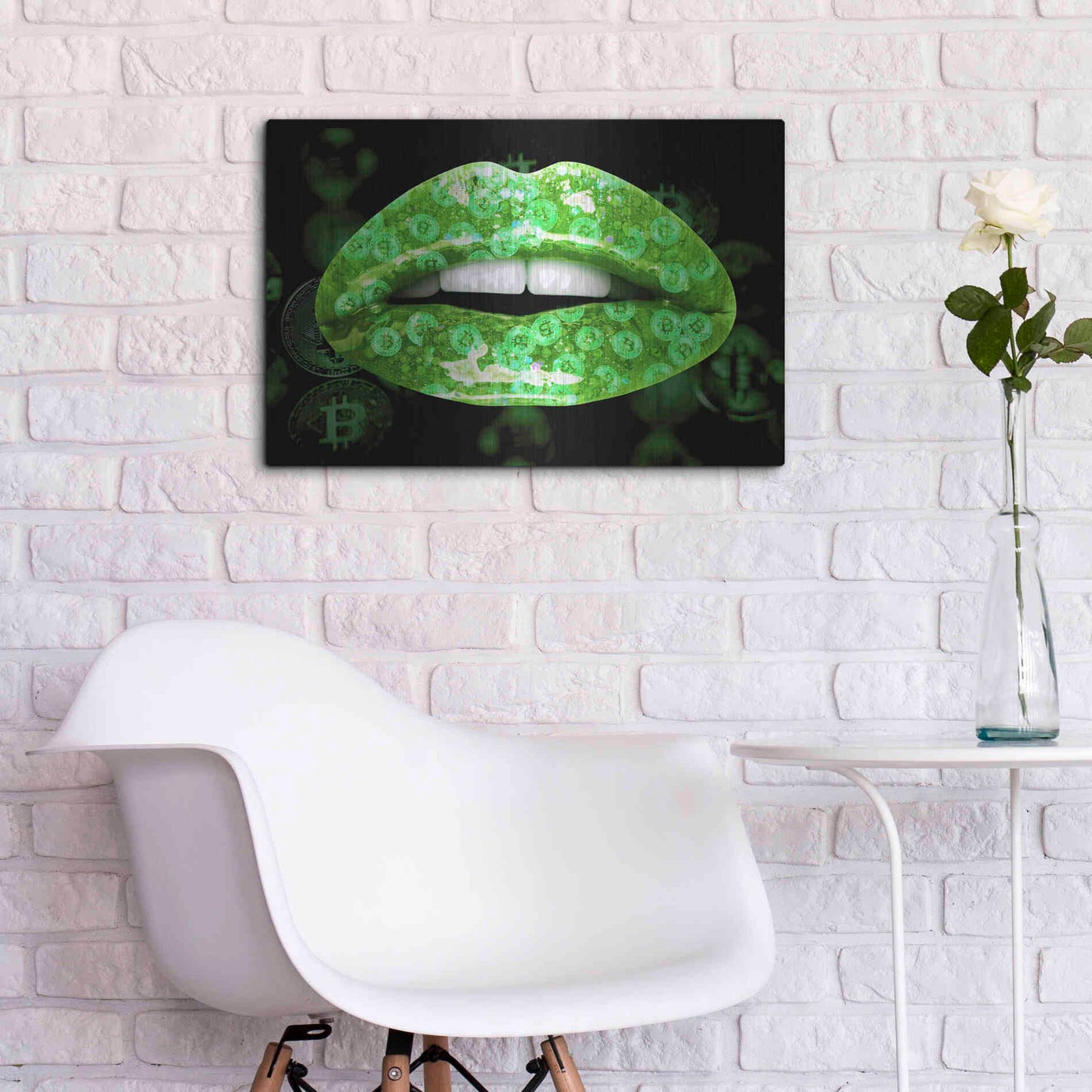 Luxe Metal Art 'Bitcoin Milkshake Shamrock' by Metal Wall Art,24x16