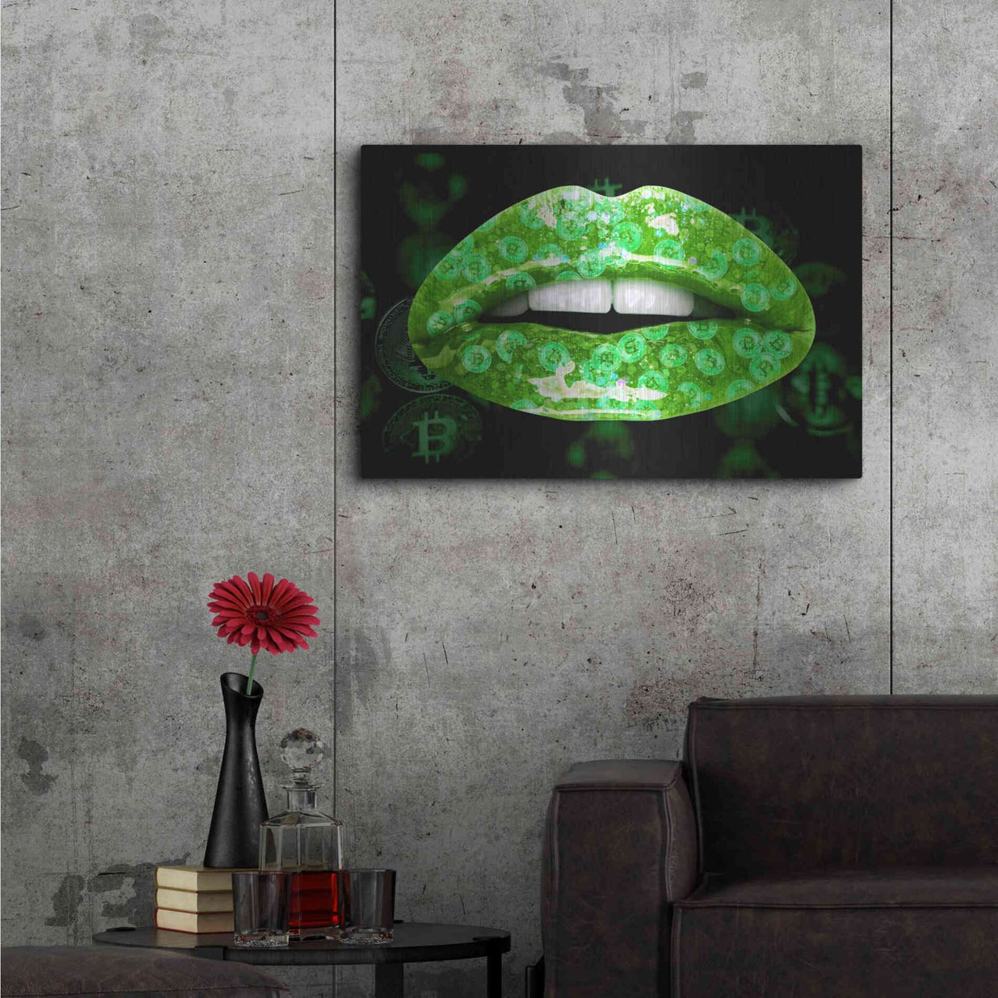 Luxe Metal Art 'Bitcoin Milkshake Shamrock' by Metal Wall Art,36x24