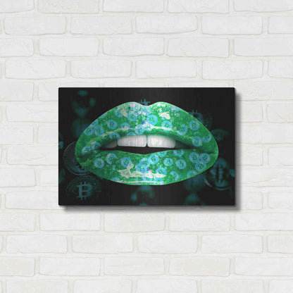 Luxe Metal Art 'Bitcoin Milkshake Turquoise' by Metal Wall Art,24x16