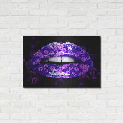 Luxe Metal Art 'Bitcoin Milkshake Violet' by Metal Wall Art,36x24