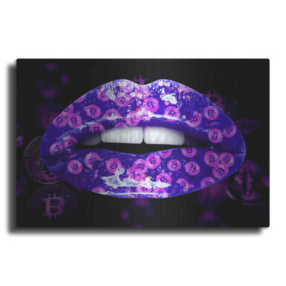 Luxe Metal Art 'Bitcoin Milkshake Violet' by Metal Wall Art