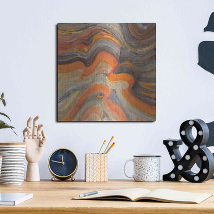 Luxe Metal Art 'Floating Lava' by Albena Hristova, Metal Wall Art,12x12