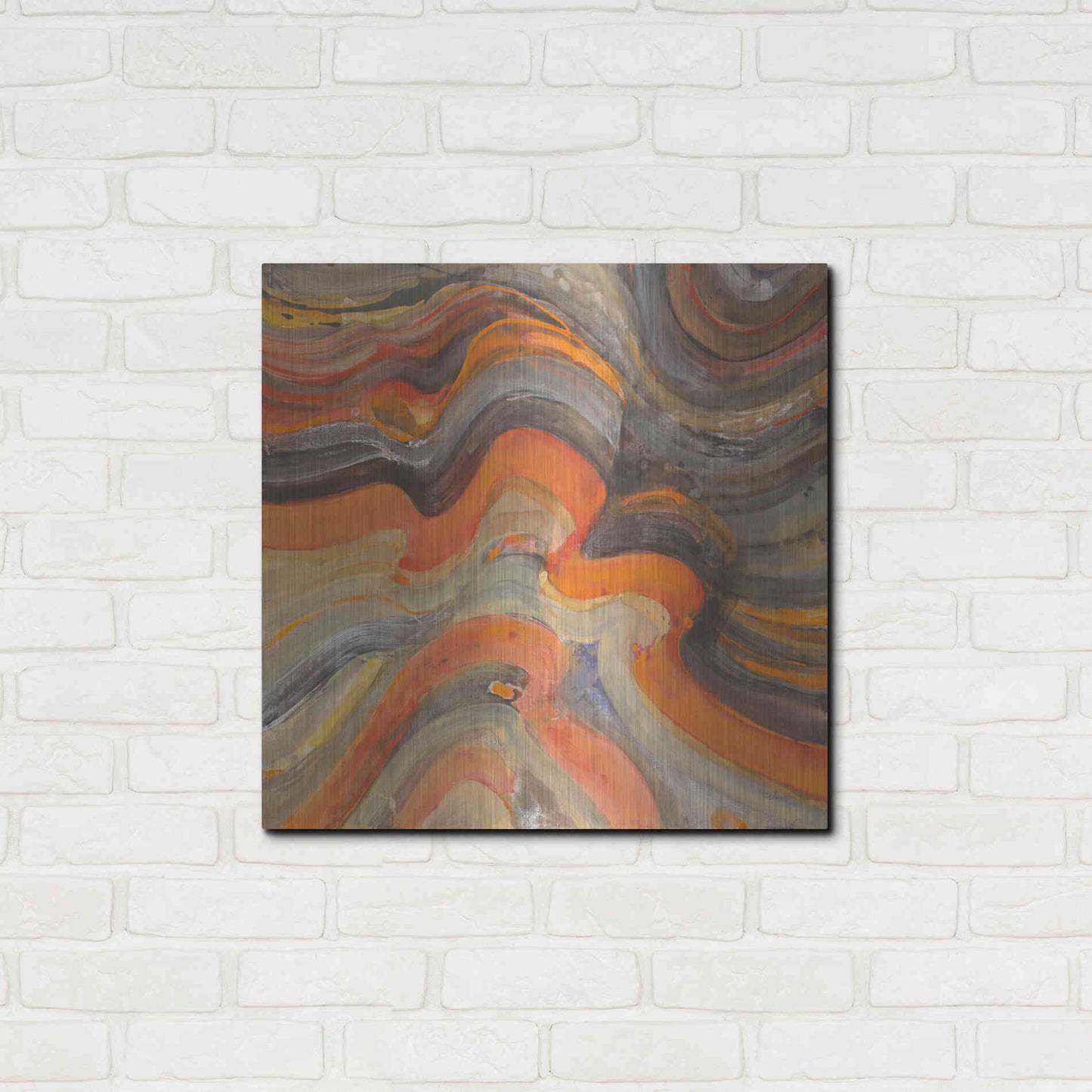 Luxe Metal Art 'Floating Lava' by Albena Hristova, Metal Wall Art,24x24