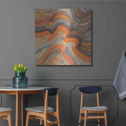 Luxe Metal Art 'Floating Lava' by Albena Hristova, Metal Wall Art,36x36