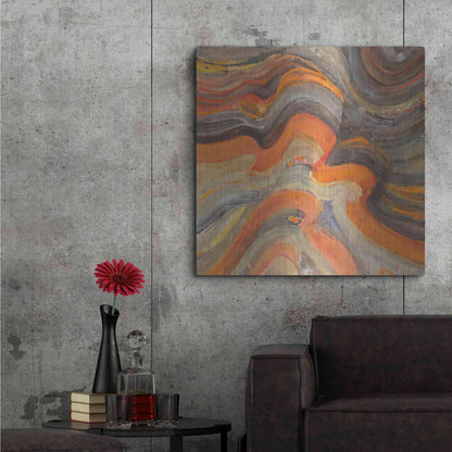 Luxe Metal Art 'Floating Lava' by Albena Hristova, Metal Wall Art,36x36
