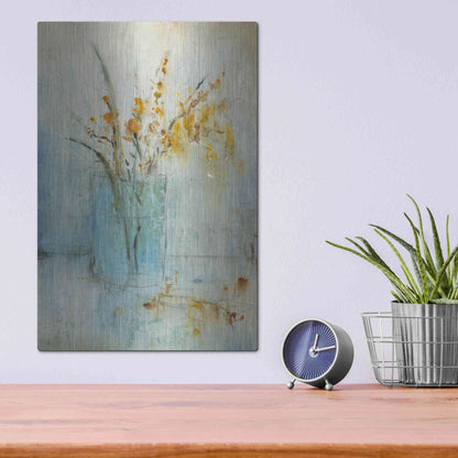 Luxe Metal Art 'Blue Container II' by Tim O'Toole, Metal Wall Art,12x16