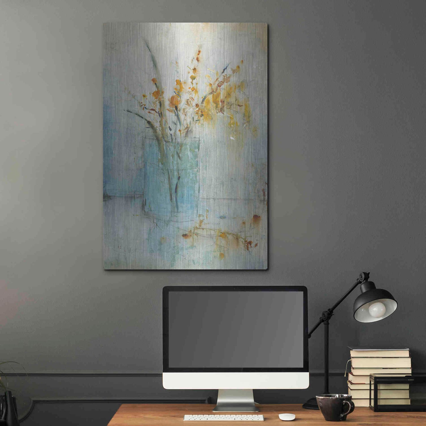 Luxe Metal Art 'Blue Container II' by Tim O'Toole, Metal Wall Art,24x36