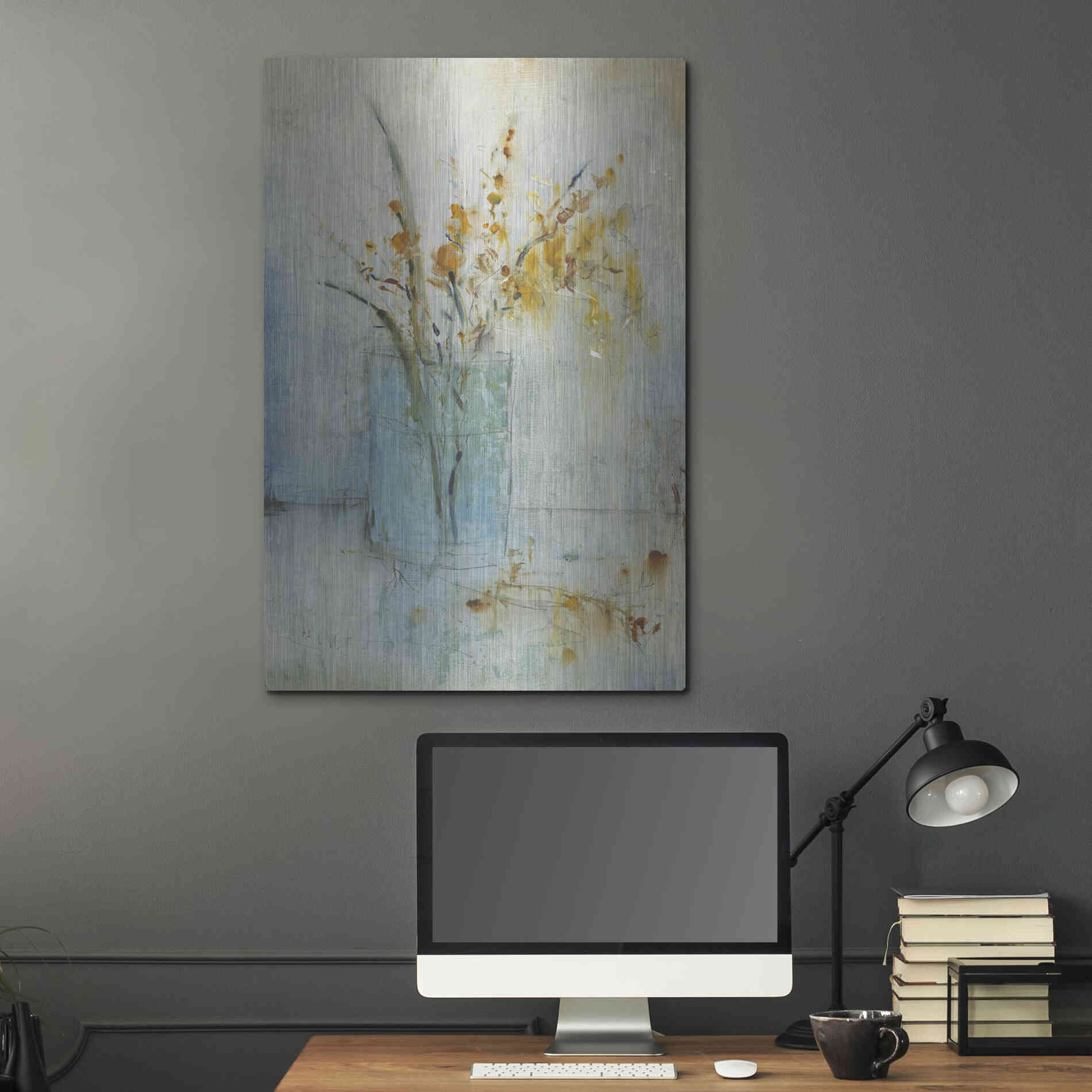 Luxe Metal Art 'Blue Container II' by Tim O'Toole, Metal Wall Art,24x36