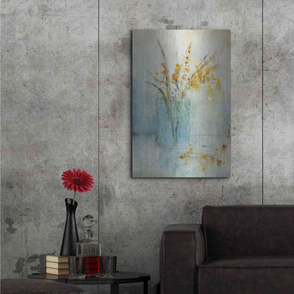 Luxe Metal Art 'Blue Container II' by Tim O'Toole, Metal Wall Art,24x36