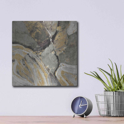 Luxe Metal Art 'Phoenix Neutral' by Albena Hristova, Metal Wall Art,12x12