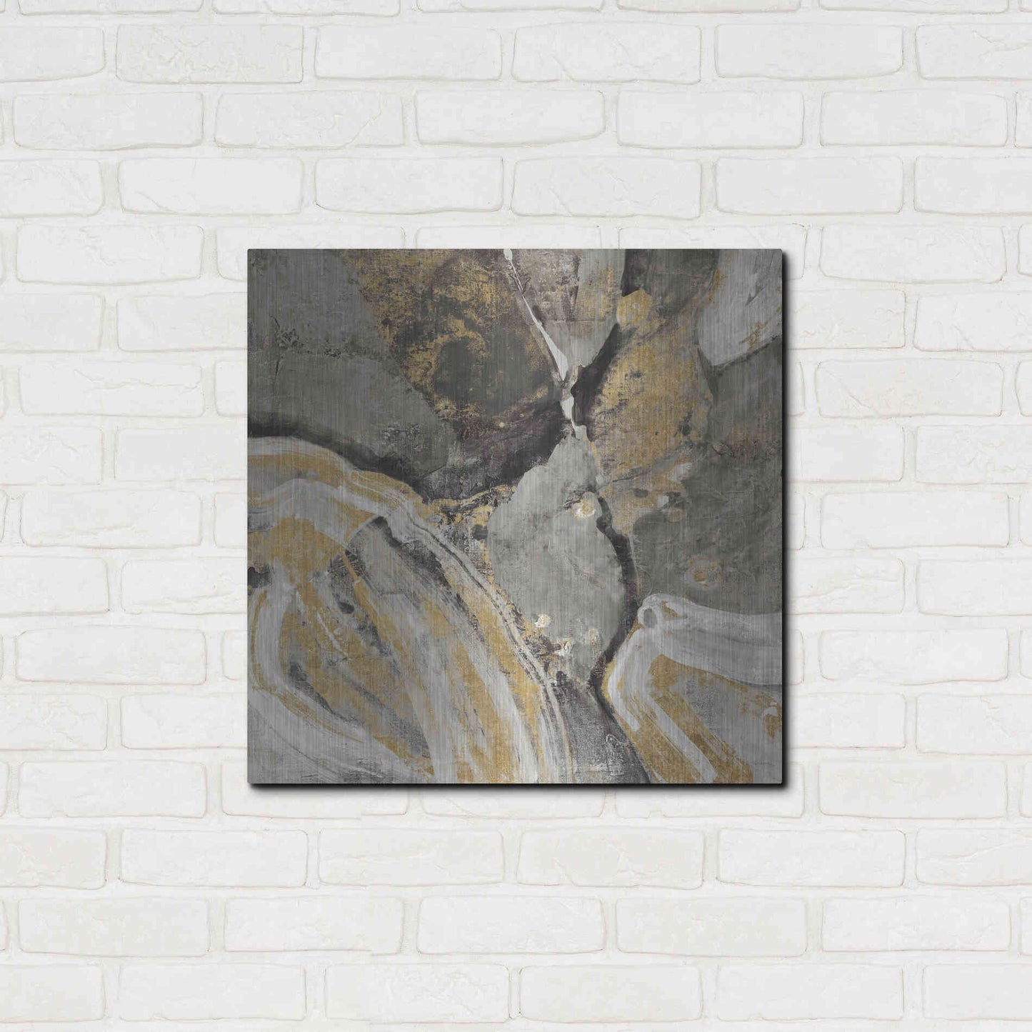 Luxe Metal Art 'Phoenix Neutral' by Albena Hristova, Metal Wall Art,24x24