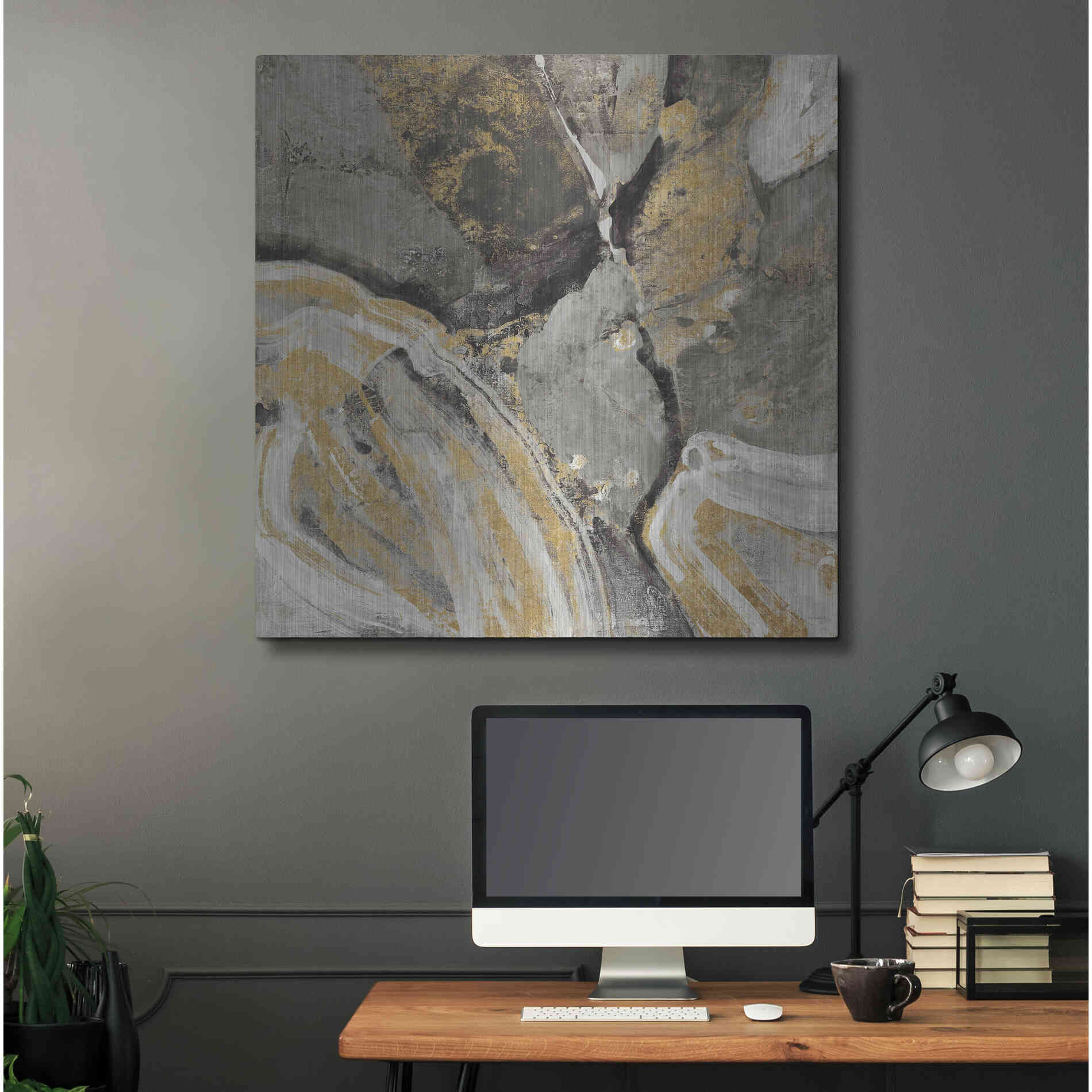 Luxe Metal Art 'Phoenix Neutral' by Albena Hristova, Metal Wall Art,36x36