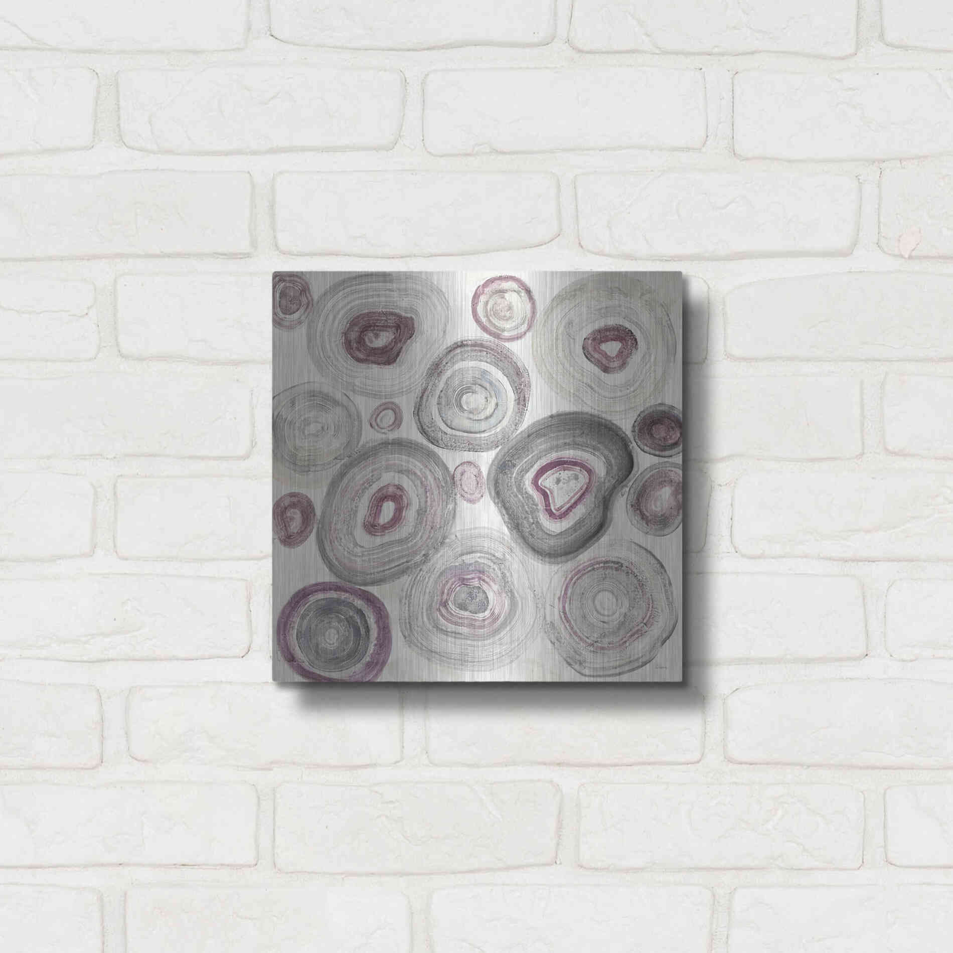 Luxe Metal Art 'Rings of Power v2' by Albena Hristova, Metal Wall Art,12x12