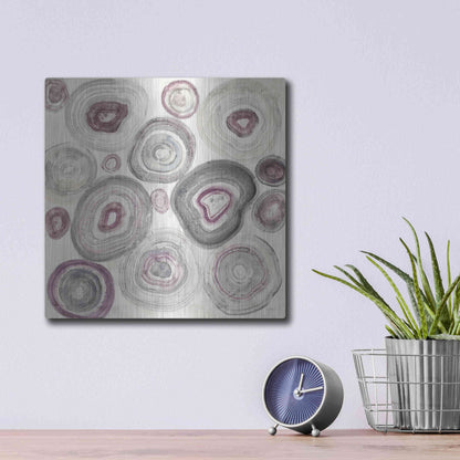 Luxe Metal Art 'Rings of Power v2' by Albena Hristova, Metal Wall Art,12x12