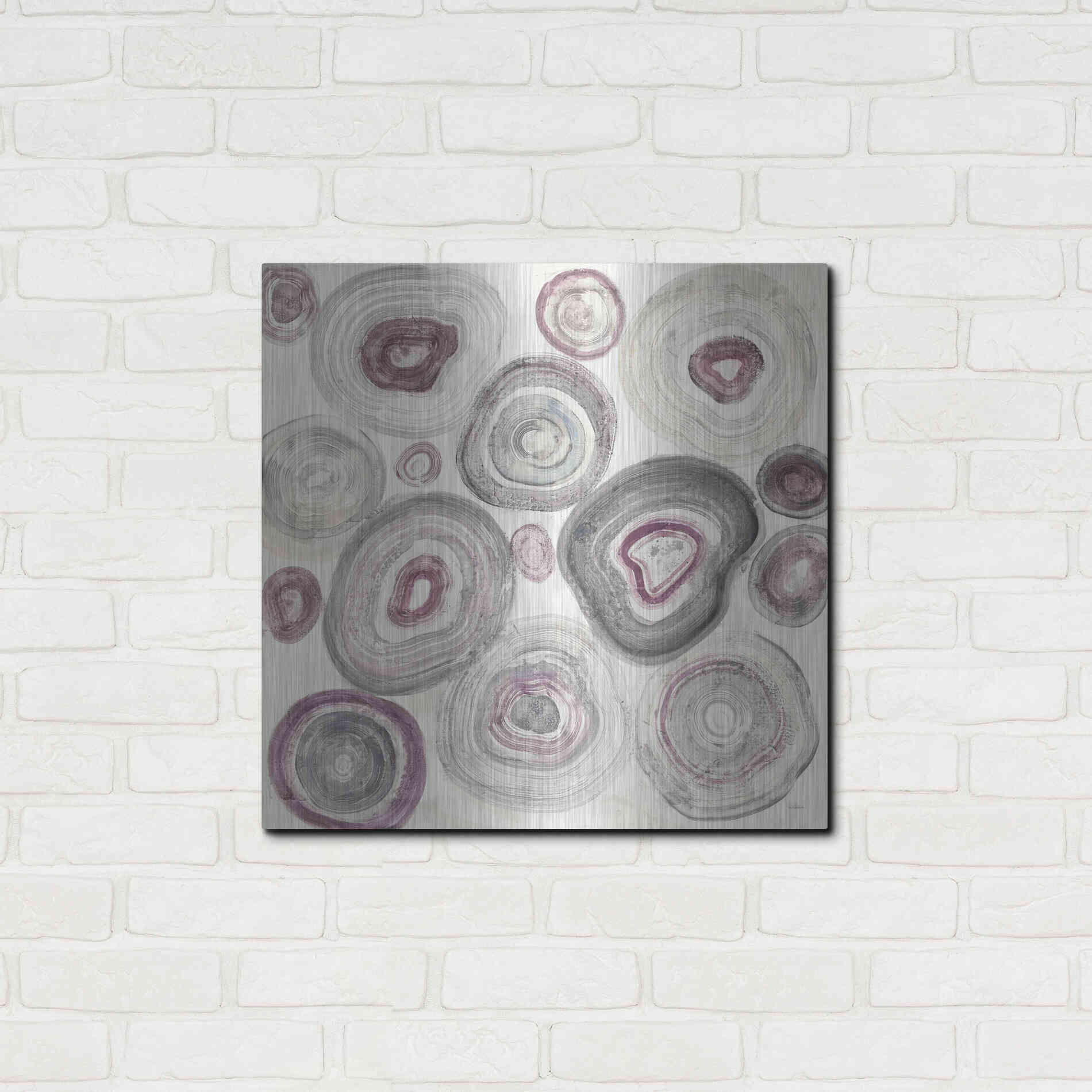 Luxe Metal Art 'Rings of Power v2' by Albena Hristova, Metal Wall Art,24x24