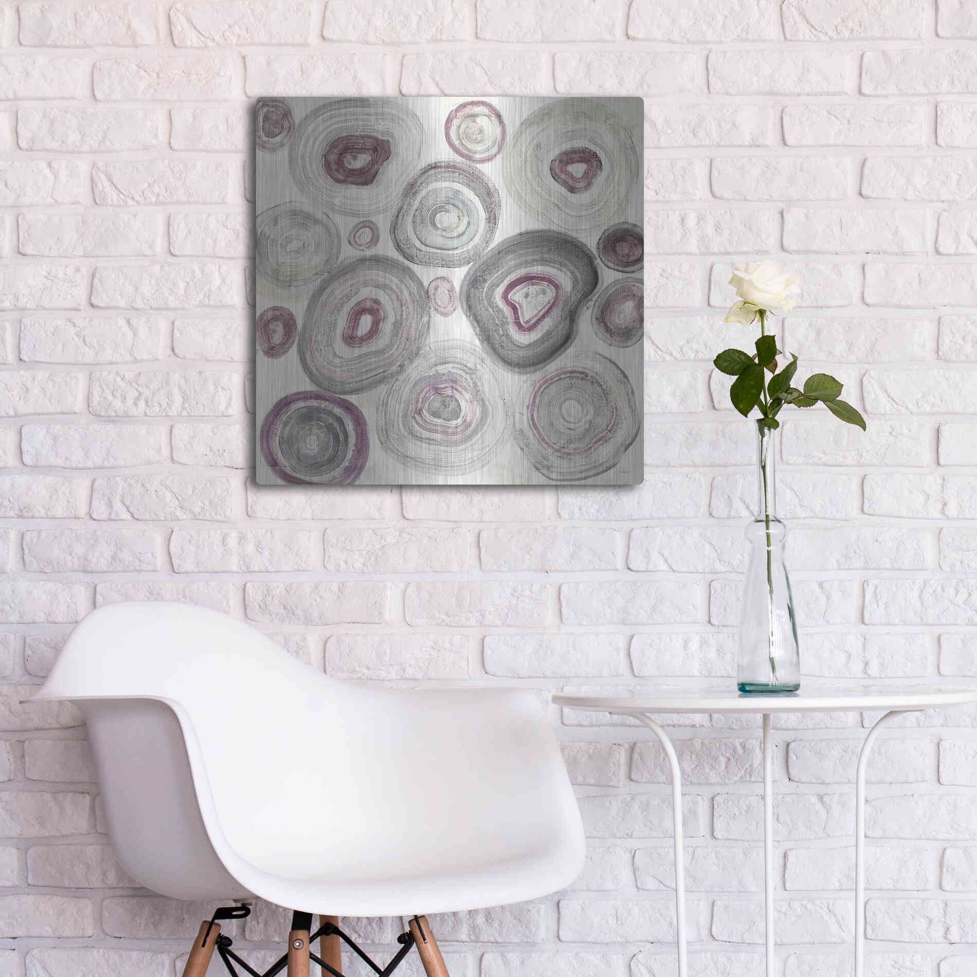 Luxe Metal Art 'Rings of Power v2' by Albena Hristova, Metal Wall Art,24x24