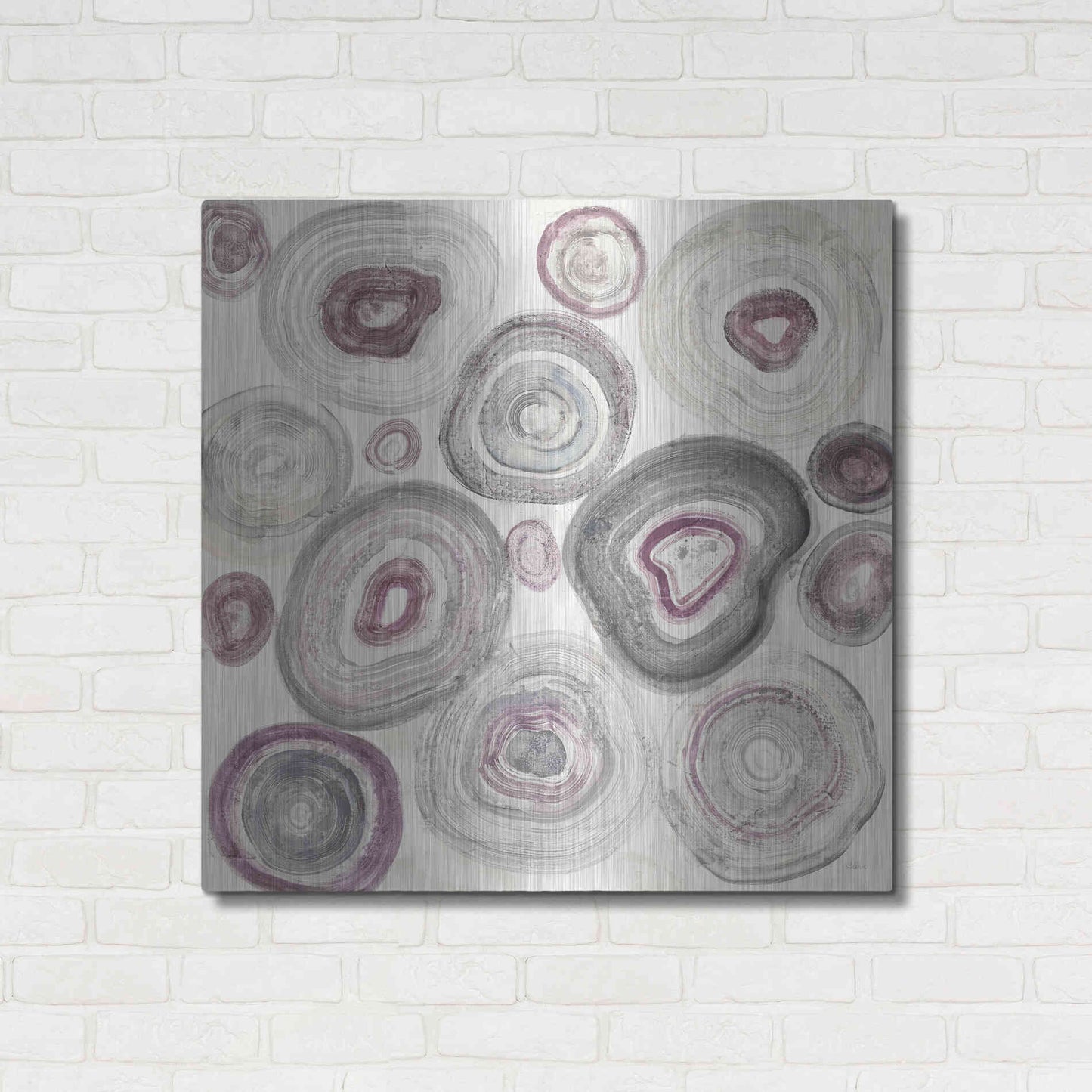 Luxe Metal Art 'Rings of Power v2' by Albena Hristova, Metal Wall Art,36x36