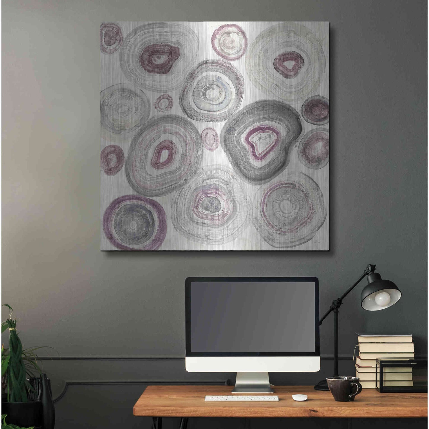 Luxe Metal Art 'Rings of Power v2' by Albena Hristova, Metal Wall Art,36x36