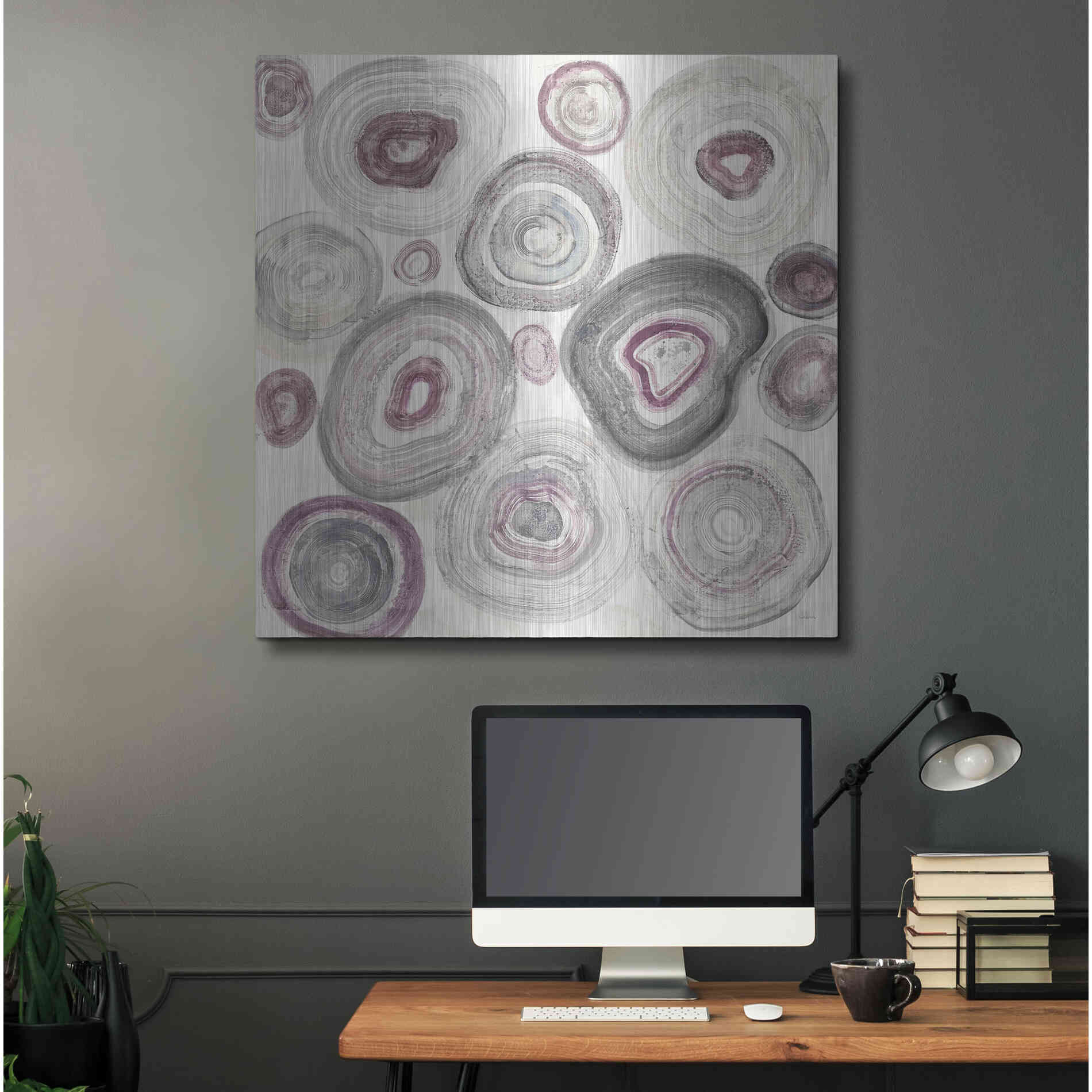 Luxe Metal Art 'Rings of Power v2' by Albena Hristova, Metal Wall Art,36x36