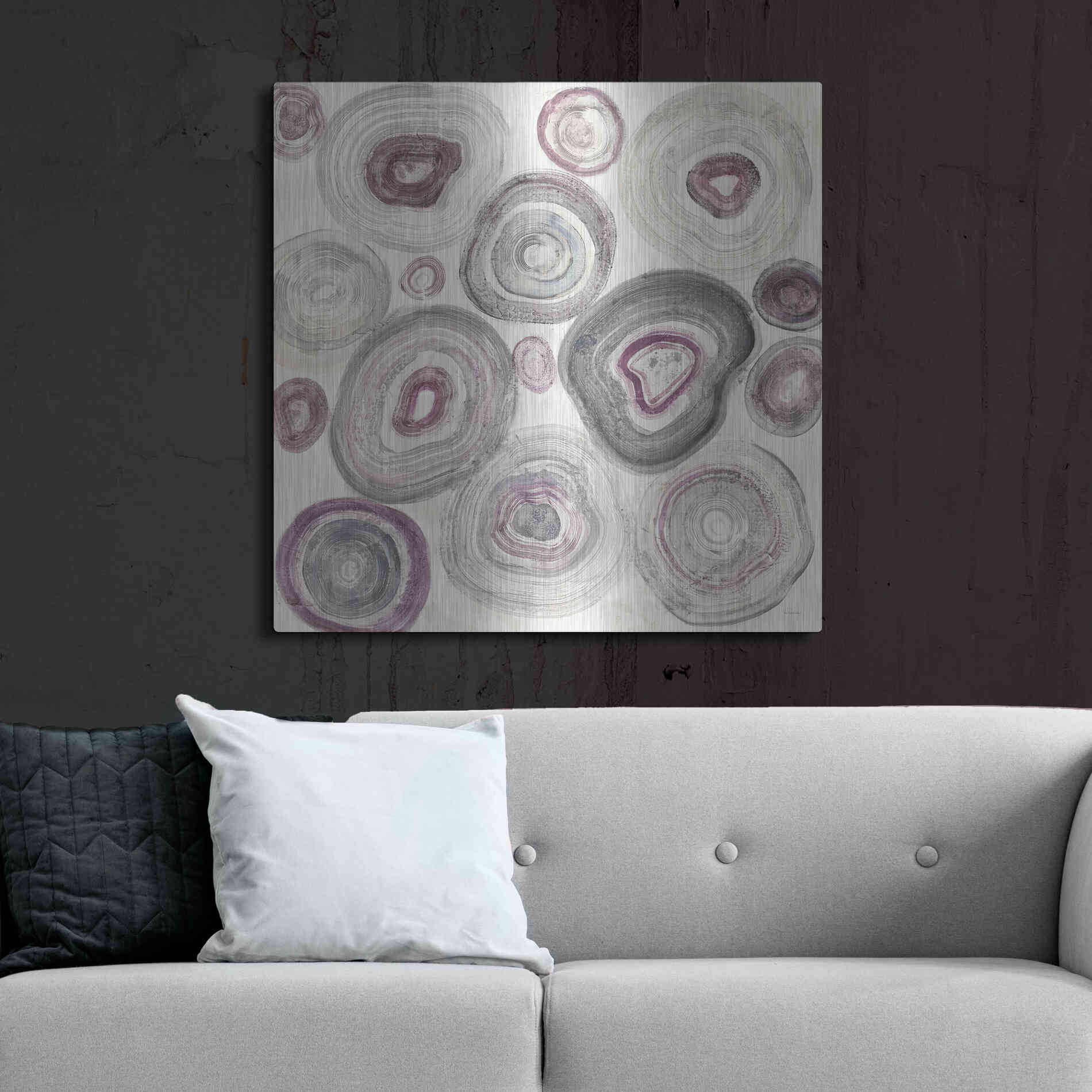 Luxe Metal Art 'Rings of Power v2' by Albena Hristova, Metal Wall Art,36x36