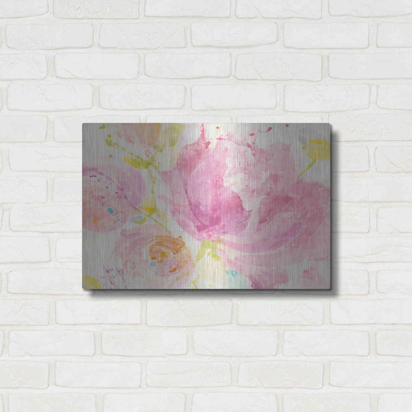 Luxe Metal Art 'Spring Abstracts Florals II' by Albena Hristova, Metal Wall Art,24x16