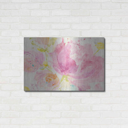 Luxe Metal Art 'Spring Abstracts Florals II' by Albena Hristova, Metal Wall Art,36x24
