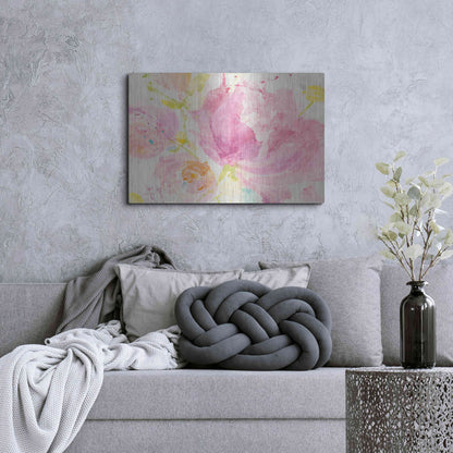 Luxe Metal Art 'Spring Abstracts Florals II' by Albena Hristova, Metal Wall Art,36x24