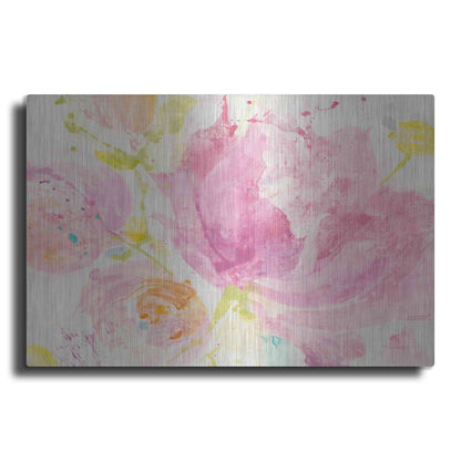 Luxe Metal Art 'Spring Abstracts Florals II' by Albena Hristova, Metal Wall Art