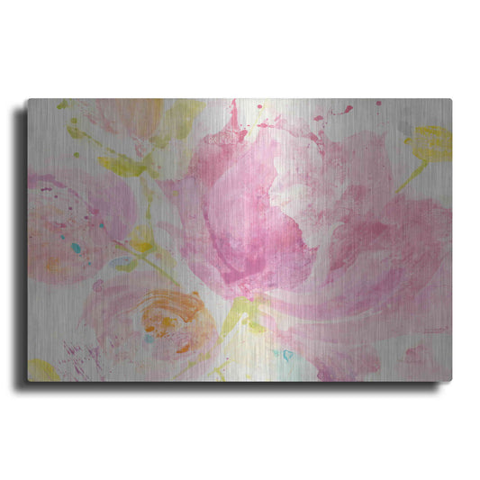 Luxe Metal Art 'Spring Abstracts Florals II' by Albena Hristova, Metal Wall Art