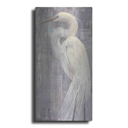 Luxe Metal Art 'Coastal Egret II Legs' by Albena Hristova, Metal Wall Art