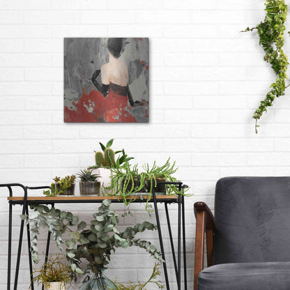 Luxe Metal Art 'Beautiful Gaze II Neutral' by Albena Hristova, Metal Wall Art,12x12