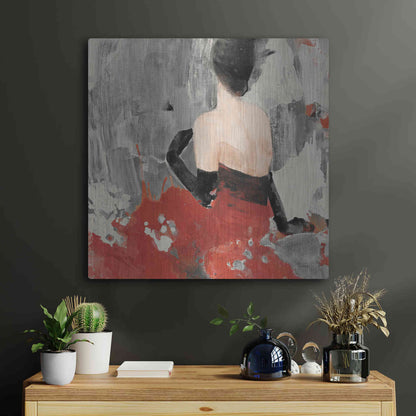 Luxe Metal Art 'Beautiful Gaze II Neutral' by Albena Hristova, Metal Wall Art,24x24