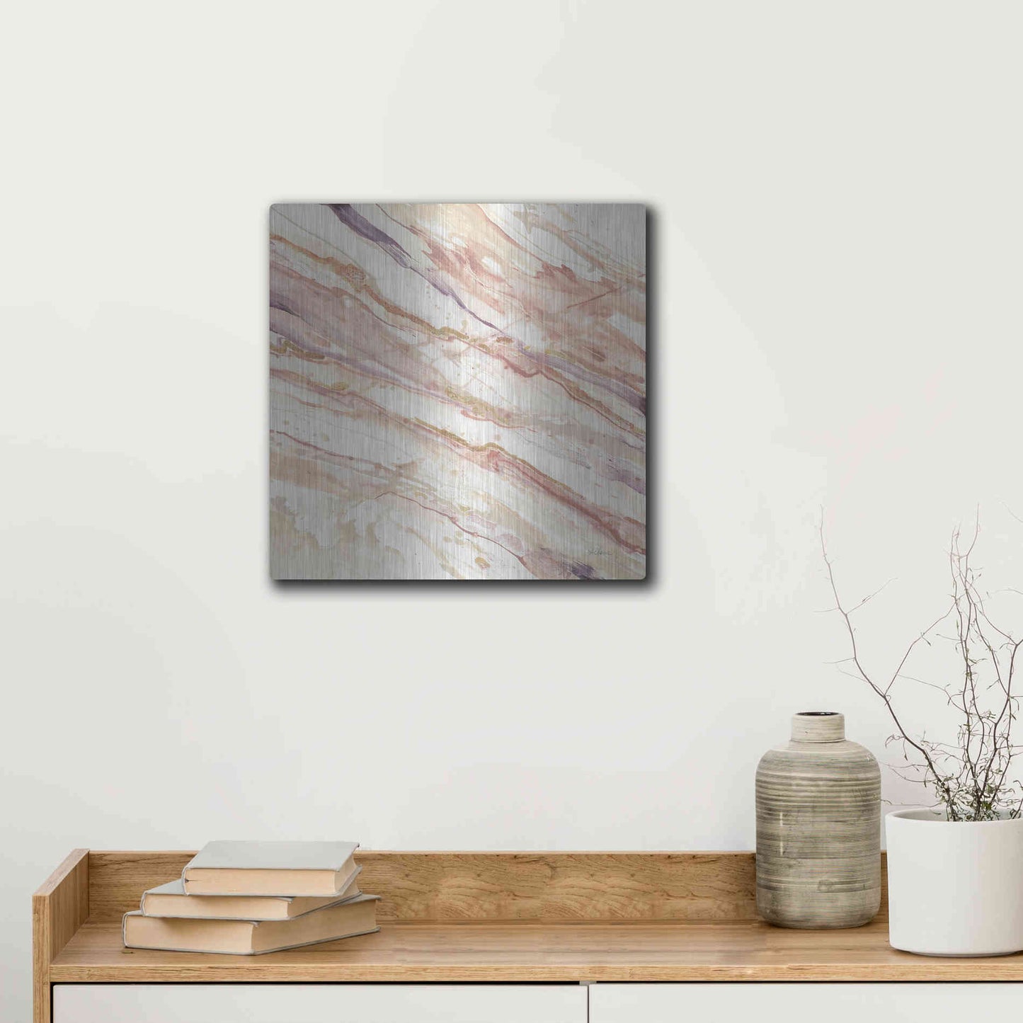 Luxe Metal Art 'Copper Dreams' by Albena Hristova, Metal Wall Art,12x12