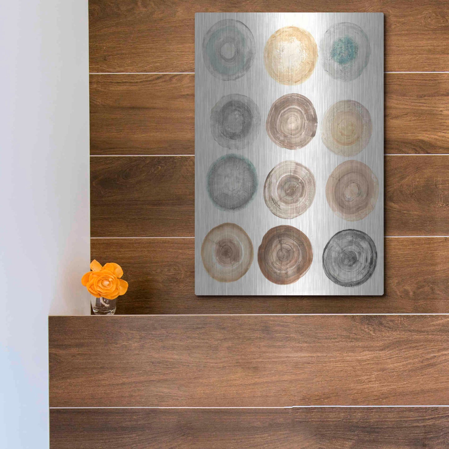 Luxe Metal Art 'Counting the Years' by Albena Hristova, Metal Wall Art,12x16