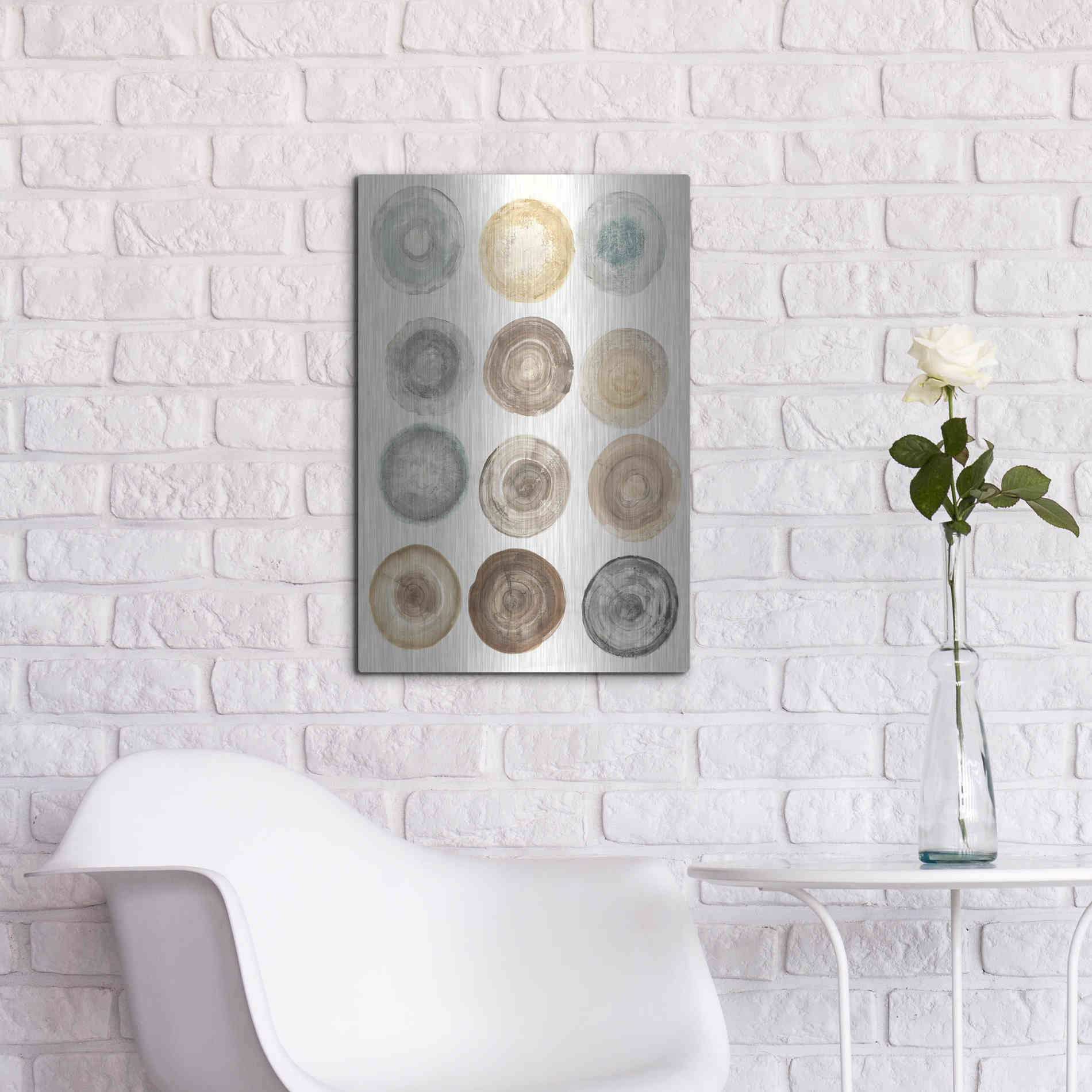 Luxe Metal Art 'Counting the Years' by Albena Hristova, Metal Wall Art,16x24