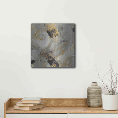 Luxe Metal Art 'Painted Desert Neutral' by Albena Hristova, Metal Wall Art,12x12