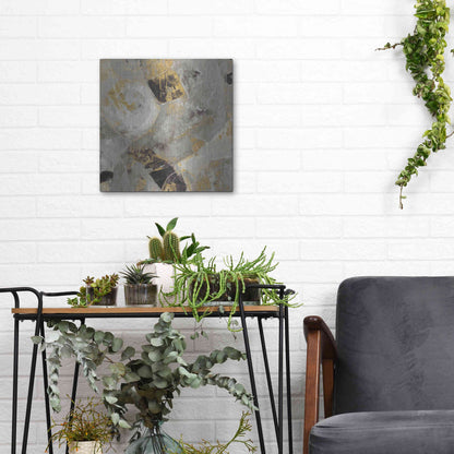 Luxe Metal Art 'Painted Desert Neutral' by Albena Hristova, Metal Wall Art,12x12