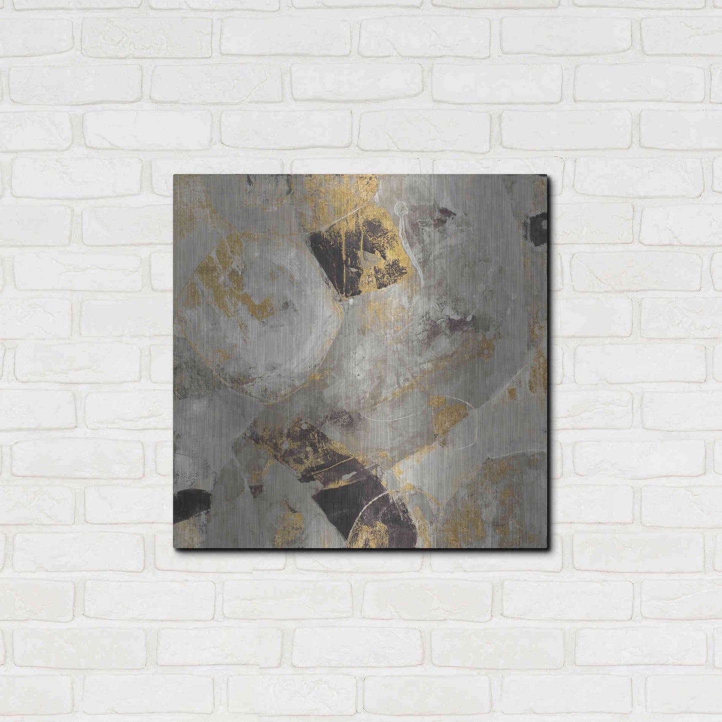 Luxe Metal Art 'Painted Desert Neutral' by Albena Hristova, Metal Wall Art,24x24