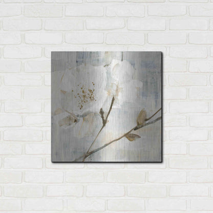 Luxe Metal Art 'Elegance I Greige' by Albena Hristova, Metal Wall Art,24x24