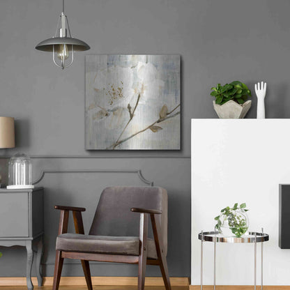 Luxe Metal Art 'Elegance I Greige' by Albena Hristova, Metal Wall Art,24x24