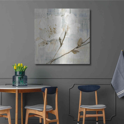 Luxe Metal Art 'Elegance I Greige' by Albena Hristova, Metal Wall Art,36x36