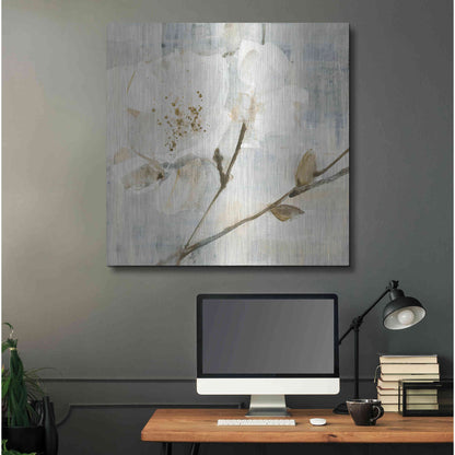 Luxe Metal Art 'Elegance I Greige' by Albena Hristova, Metal Wall Art,36x36