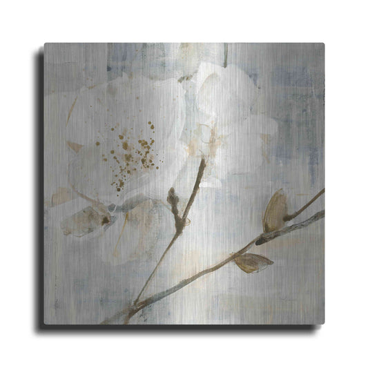 Luxe Metal Art 'Elegance I Greige' by Albena Hristova, Metal Wall Art